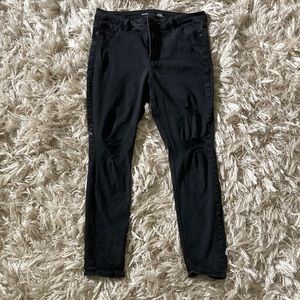 Ripped high rise skinny jeans -Old Navy